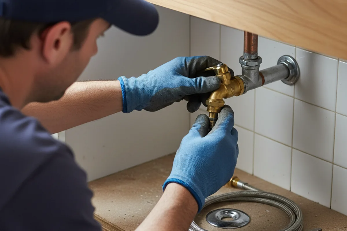 Shutoff valve and fitting work during Faucet and Fixture Repair in Mulga